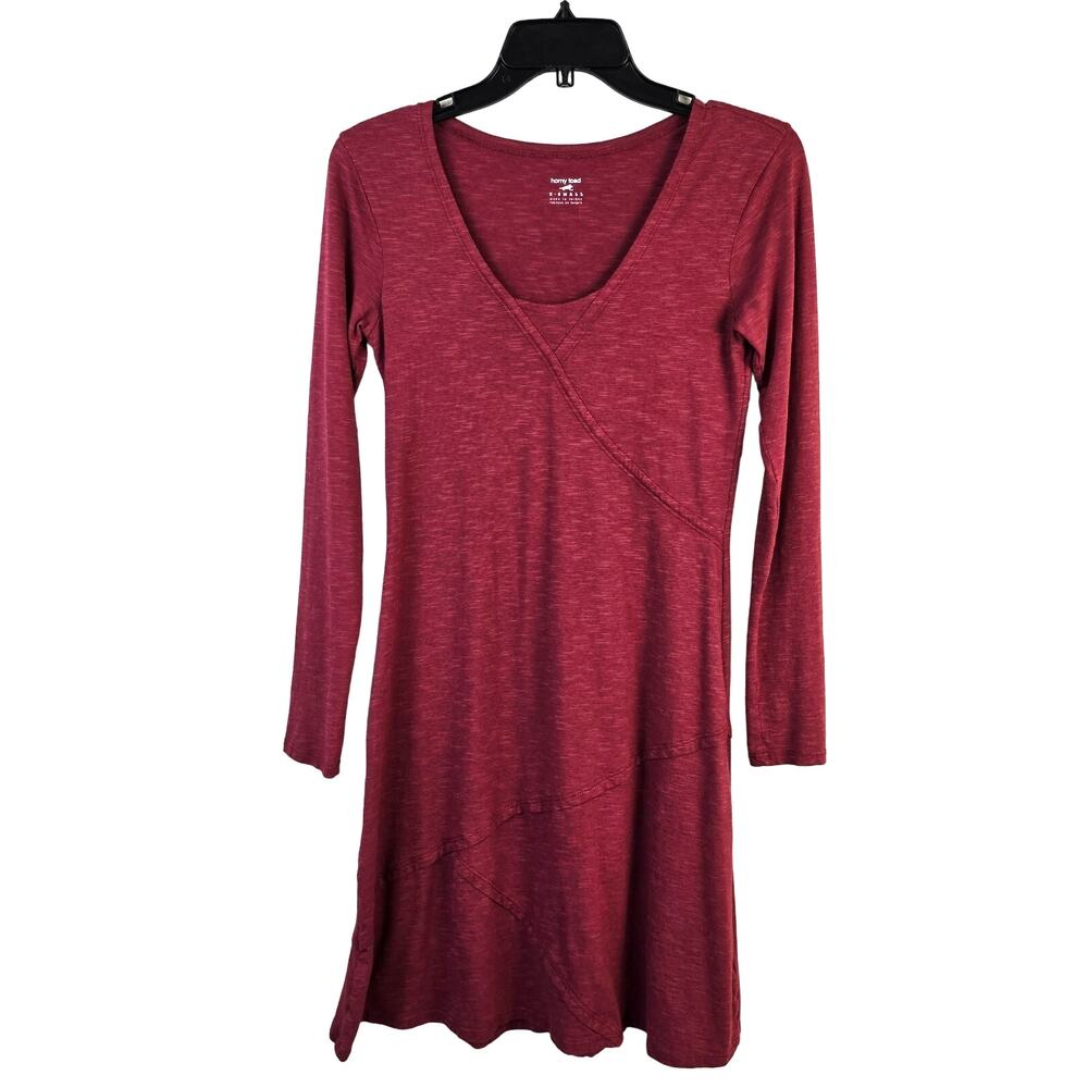 Horny Toad Oblique V Dress Women's XS Red Space Dye Stretch Athleisure Athletic